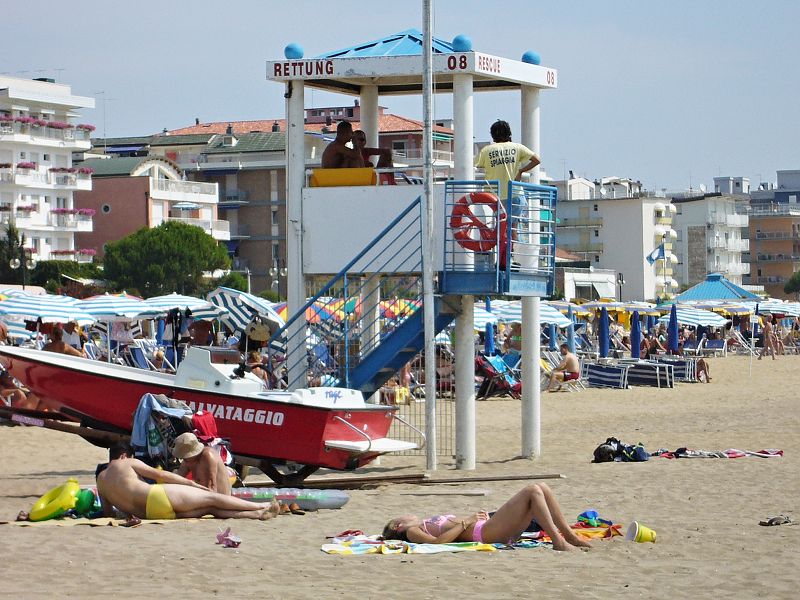 bezpečnosť pláže Lido di Jesolo