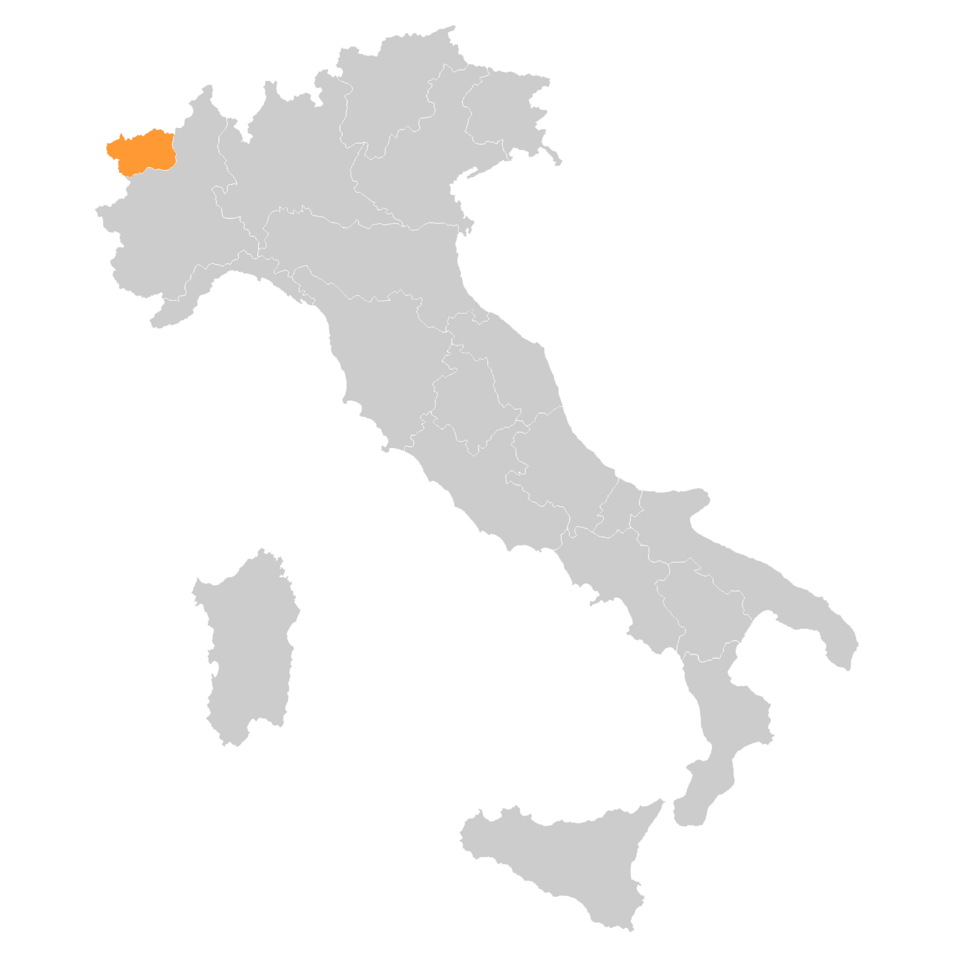 mapa Valle d'Aosta