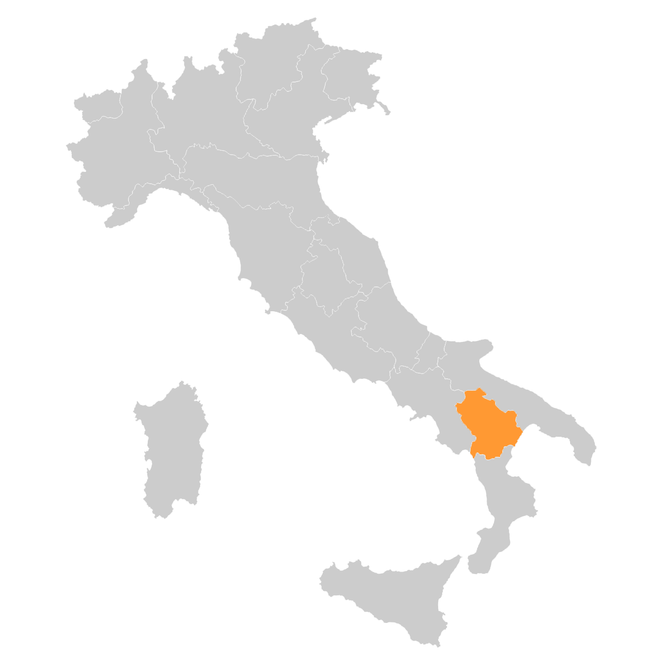 mapa Basilicata