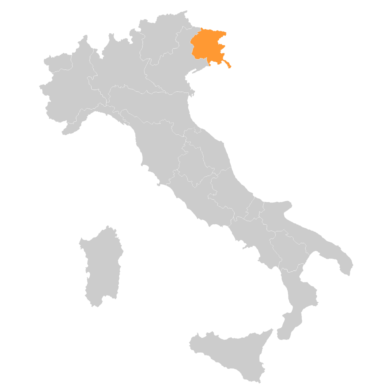 mapa Friuli Venezia Giulia