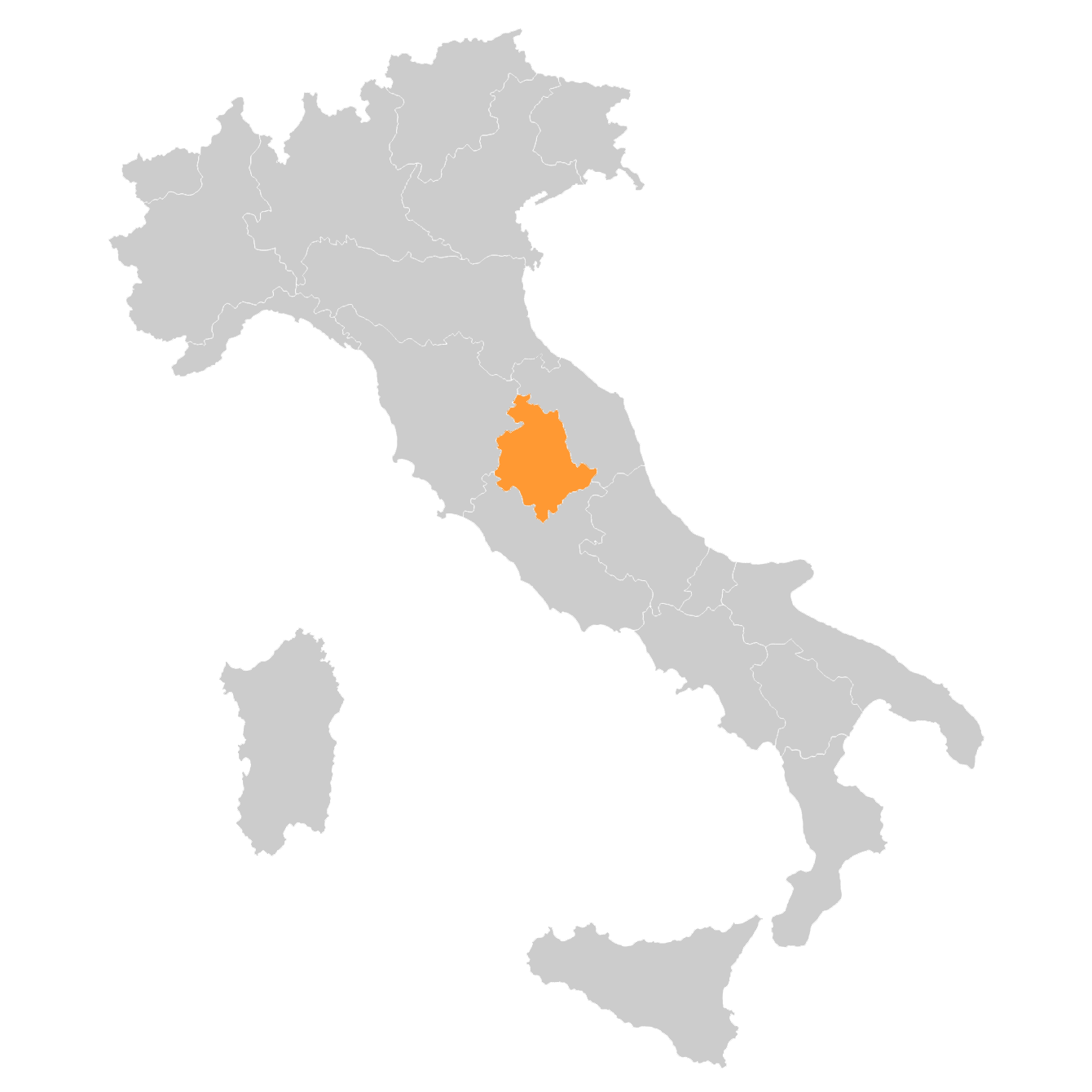mapa Umbria