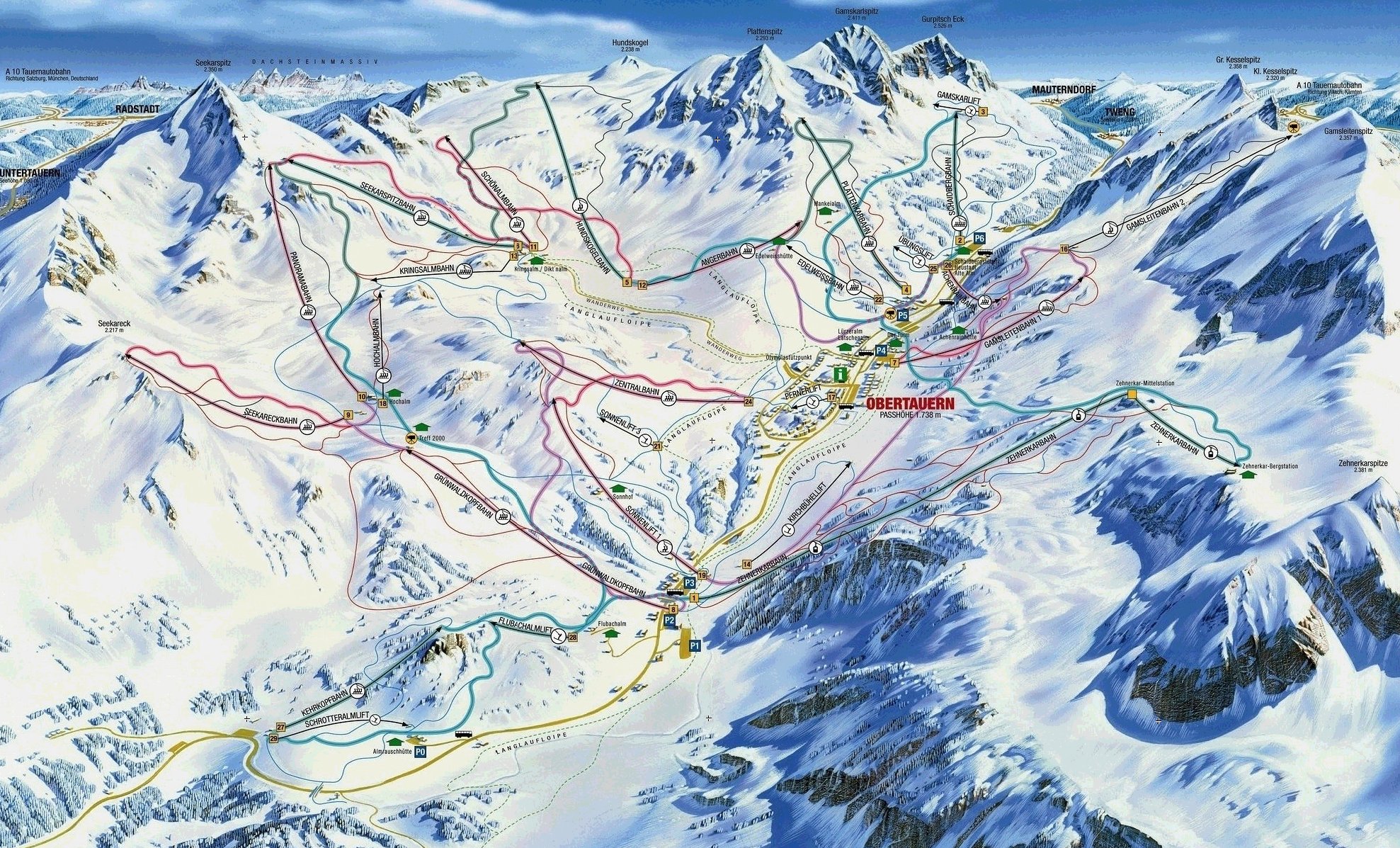 Ski mapa Obertauern