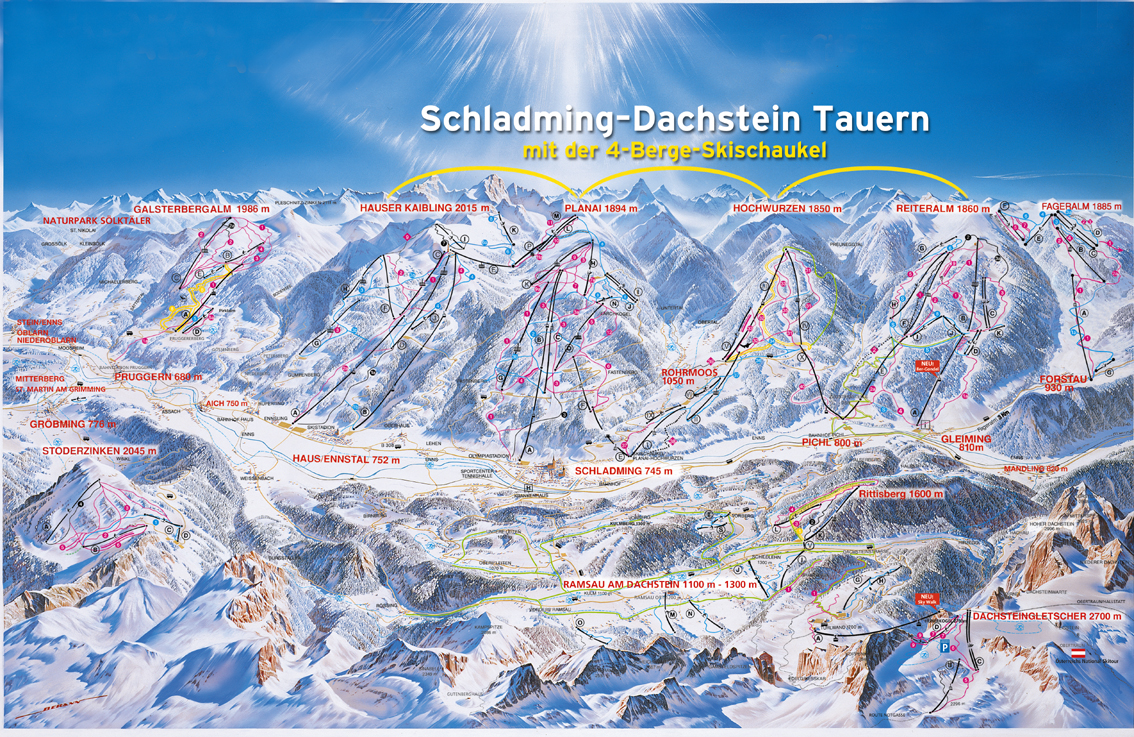 ski mapa - SCHLADMING