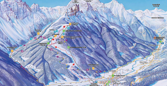 Ski mapa Neustift