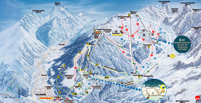 Ski mapa Schlick 2000