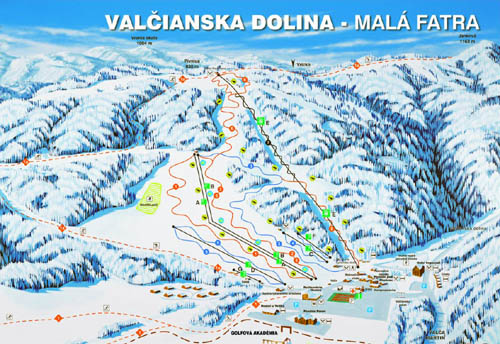 ski mapa Valianska dolina
