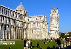  Tosknsko - Pisa - nmestie zzrakov (Piazza dei Miracoli) s hlavnou dominantou ikm vea v Pise 