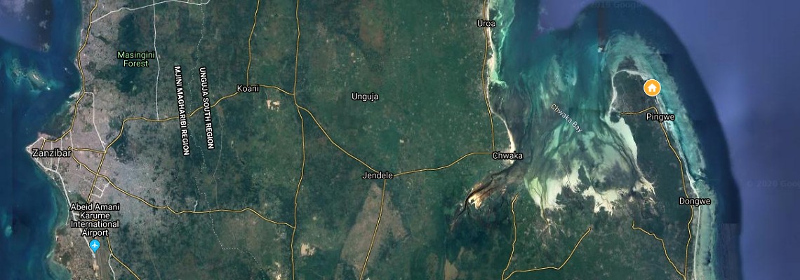 mapa Kichanga Lodge, Michamvi Pingwe, Zanzibar