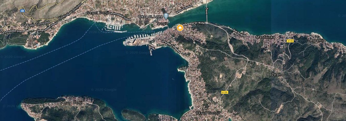 mapa Hotel Trogir Palace , Trogir