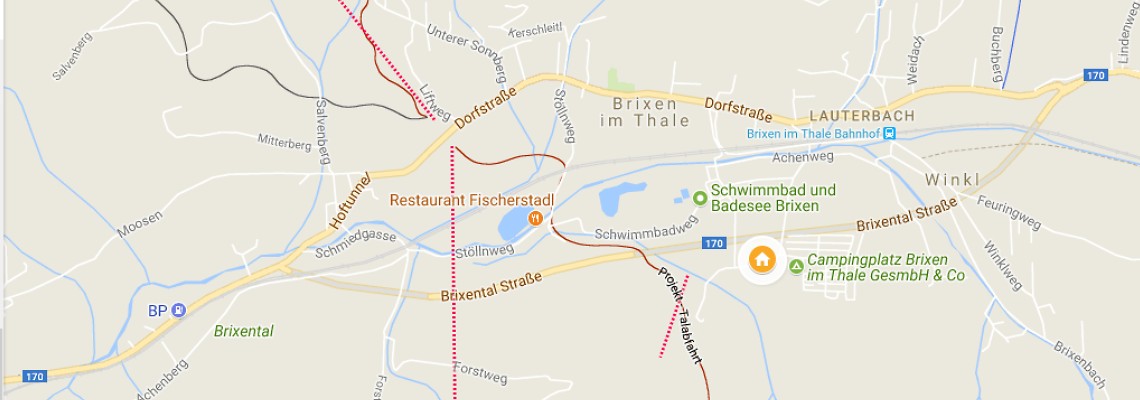 mapa Rezort Brixen, Brixen im Thale