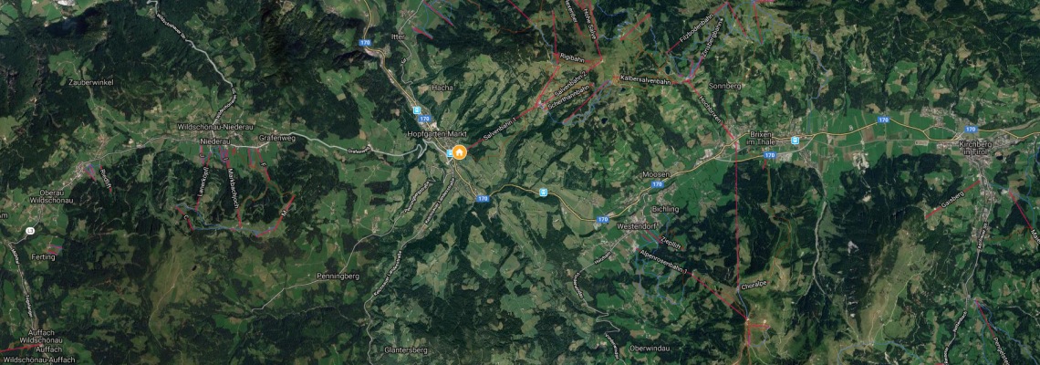 mapa Sportresort Hohe Salve, Hopfgarten im Brixental