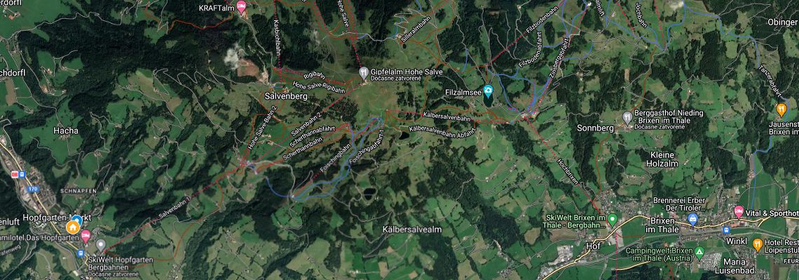 mapa Penzin Unterbru , Hopfgarten