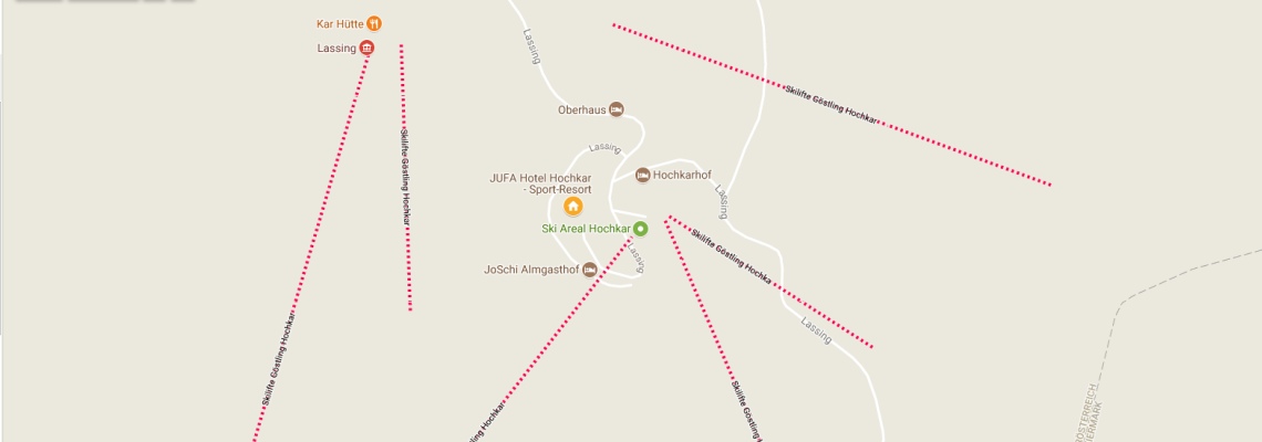 mapa Jufa Hotel Sport Resort, Hochkar