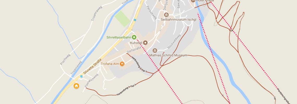 mapa Hotel Verwall, Ischgl