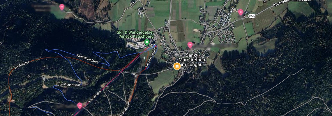 mapa Chaty Feriendorf Aineck Katschberg, St. Margarethen im Lungau