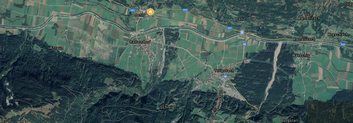 mapa Hotel Sonnleiten, Jenig