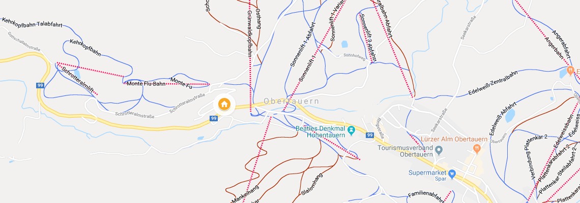 mapa Apartmny Gamsspitzl, Obertauern