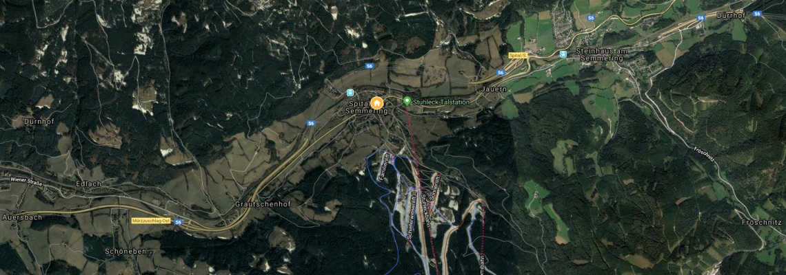 mapa Penzion Platzl, Spital am Semmering