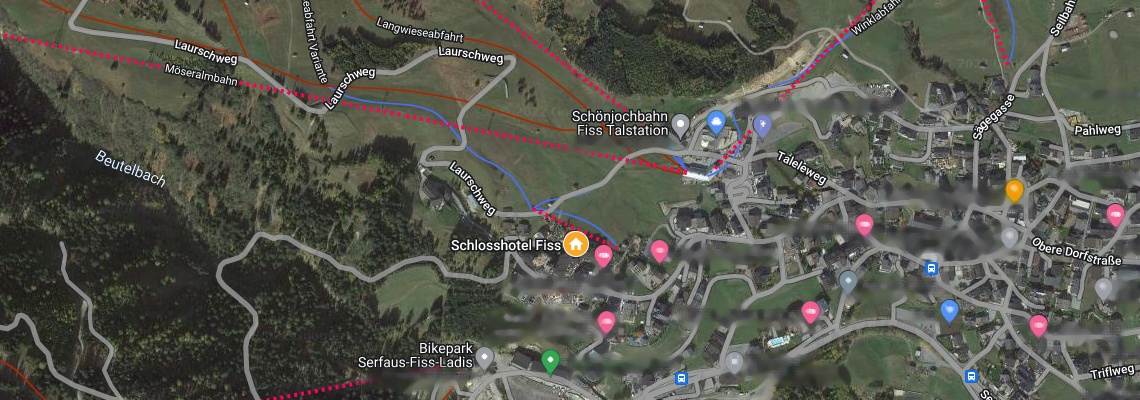 mapa Schlosshotel Fiss, Fiss