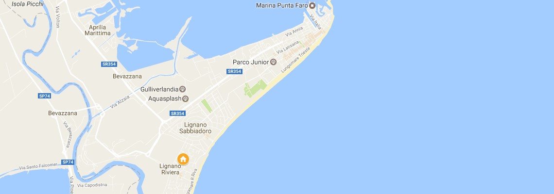 mapa Hotel President, Lignano