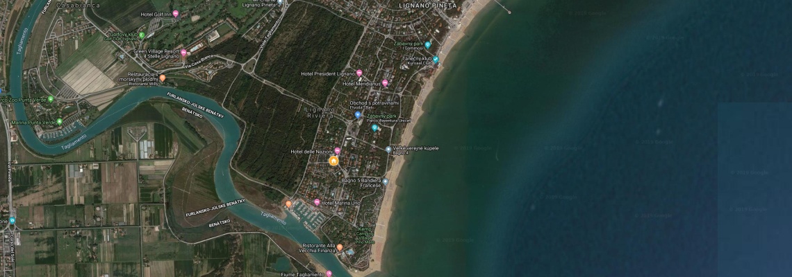 mapa Rezidencia Riviera Beach, Lignano