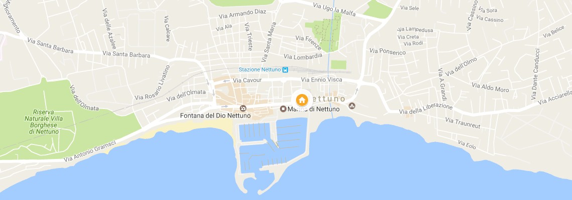 mapa Astura Palace Hotel, Nettuno