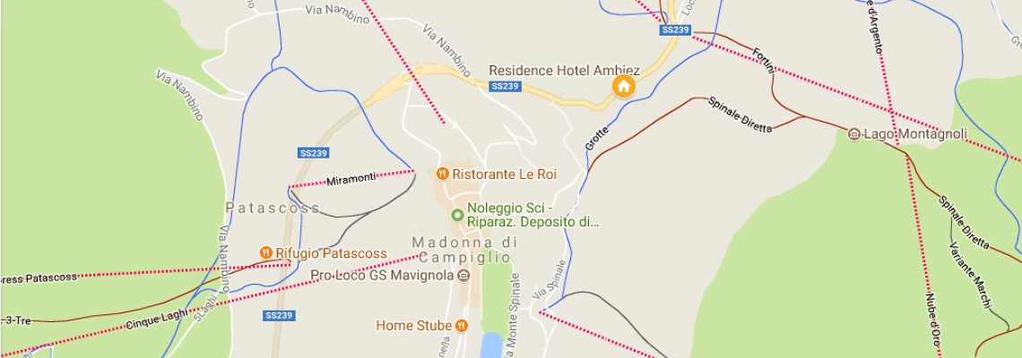 mapa Rezidencia Ambiez, Madonna di Campiglio