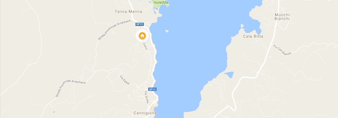 mapa Blu Hotel Laconia Village, Cannigione di Arzachena