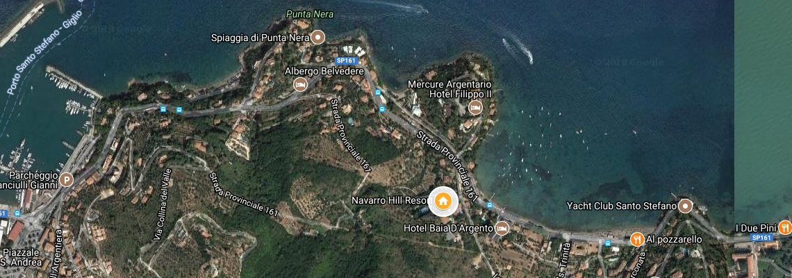 mapa Navarro Hill Resort, Porto Santo Stefano