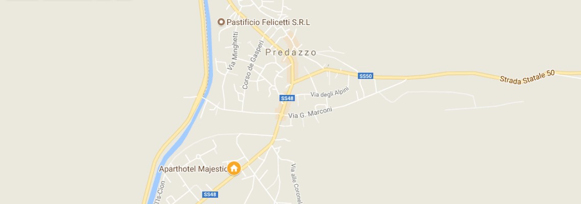 mapa Aparthotel Majestic, Predazzo