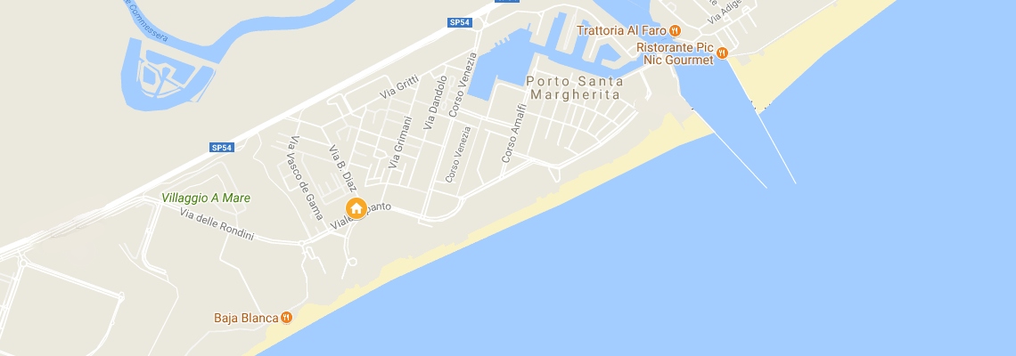 mapa Apartmny Ghirlandina, Porto Santa Margherita
